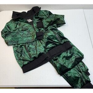 Pam & Gela Track Suit Womens M/L Snake Print Velour Jacket Pant Set Hip Core